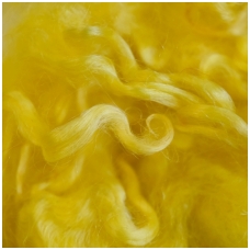 Wensleydale sheep wool curls. Colour yellow 10g.