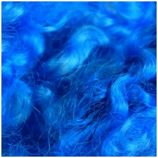 Wensleydale sheep wool curls. Colour blue 10g.
