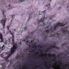 Wensleydale sheep wool curls. Colour gray violet 10g.