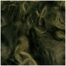 Wensleydale sheep wool curls. Colour moss 10g.