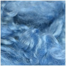 Wensleydale sheep wool curls. Colour light blue 10g.