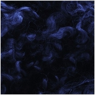 Wensleydale sheep wool curls. Colour dark blue.10g.