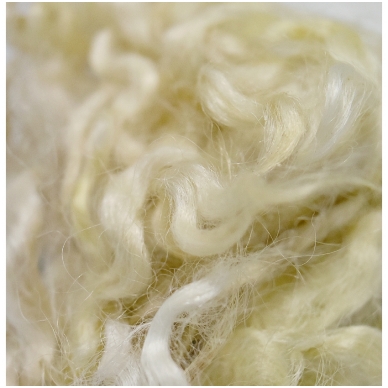 Wensleydale sheep wool curls. Color natural white 10g.